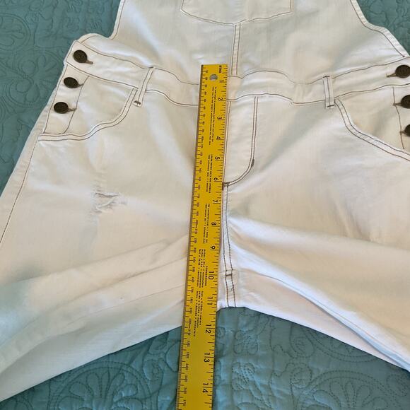 Guess Jeans American Tradition Womens Original Design Overalls Bibs White 32 - Picture 15 of 16